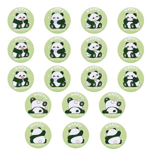 THXFUNAREA 18 Stück Panda Pins Anstecker,Süßes Abzeichen,Süßer Panda,Jungen Knöpfe,Mädchenknöpfe,Geeignet zum Verschenken von THXFUNAREA