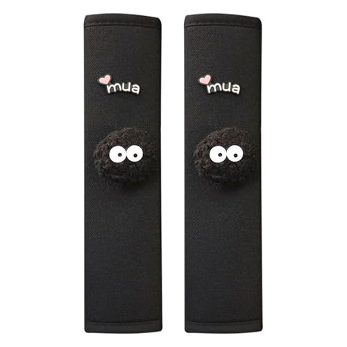 THXFUNAREA 2 Stück Gurtpolster Auto Kinder,Auto Gurtpolster Gurtschutz mit Katze Motiv,Auto Gurt Polster Nackenstütze,Polsterung Gurtschutz für Reise Mehr Komfort auf Reise von THXFUNAREA