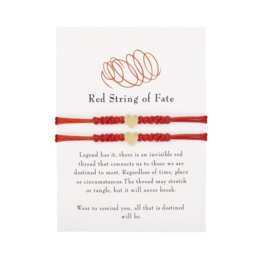 THXFUNAREA Pack of 2 Rotes armband, Damen Armband Rot, Handgemachtes Glück 7 Knoten Armband, Einstellbare rotes armband schutz, Tibetisches glücksarmband THXFUNAREA Pack of 2 Rotes armband, Damen Armband Rot, Handgemachtes Glück 7 Knoten Armband, Einstellbare rotes armband schutz, Tibetisches glücksarmband von THXFUNAREA