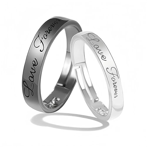 THXFUNAREA Schmuck 1 Paar Ringe Wolfram Wolframcarbid Partnerringe Freundschaftsringe Eheringe Trauringe Verlobungsringe Hochzeit Band, mehrere Modelle von THXFUNAREA