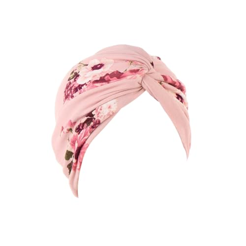 THXFUNAREA Turban Damen Frauen Chemo Hüte Chemo Kopfbedeckung Damen Chemotherapie Krebs Hut Vorgebunden Beanie Kopfbedeckung Plissee Mütze Kopftuch Damen,Rosa von THXFUNAREA