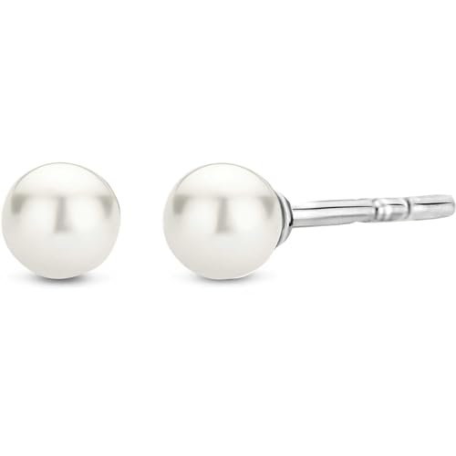 Damen-Ohrringe von Ti Sento Milano. Schmuck aus platiniertem Silber. Die Farbe dieser Ohrringe ist perlweiß. Referenz: 7940PW. von Ti Sento Milano