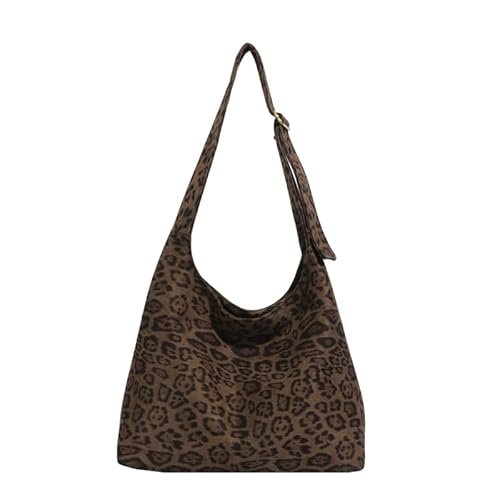 TIAASTAP Braune Handtasche Wildlederimitat Hobo Bag Vintage Shoulder Bag Shopper Tasche Damen Groß Damen-Schultertaschen Slouchy Bag Beuteltasche Umhängetasche Suede Bag von TIAASTAP