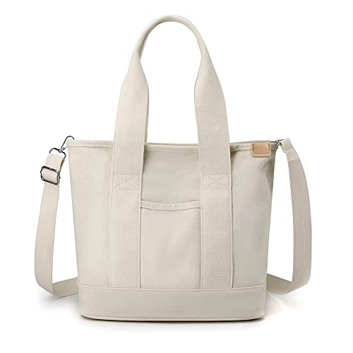 TIAASTAP Handtasche Damen Canvas Umhängetasche, Damen Canvas Handtasche Casual Tragetasche Kommt mit Einem Verstellbaren Langen Schulterriemen Handtaschen Groß Tragbar Einfach zum Einkaufe von TIAASTAP