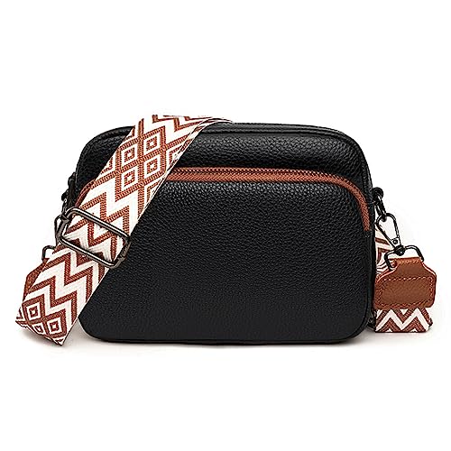 TIAASTAP Damen Handy Umhängetasche Echtes Leder Crossbody Bag Damen Handytasche zum Umhängen, Umhängetasche Damen Klein Moderne Taschen mit Breitem Schultergurt u 3 fächern von TIAASTAP