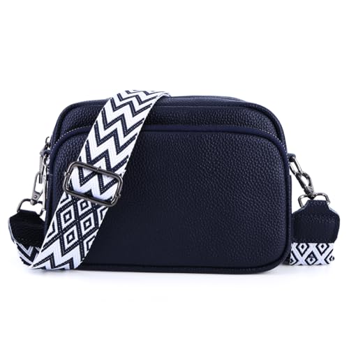 TIAASTAP Damen Handy Umhängetasche Echtes Leder Crossbody Bag Damen Handytasche zum Umhängen, Umhängetasche Damen Klein Moderne Taschen mit Breitem Schultergurt u 3 fächern von TIAASTAP