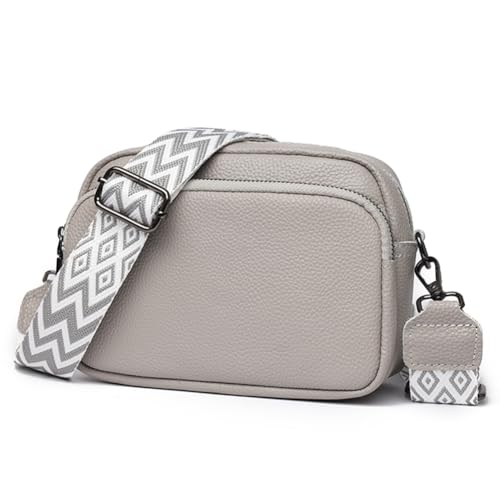 TIAASTAP Handtasche Damen Umhängetasche Echtes Leder Crossbody Bag Damen Handytasche zum Umhängen, Umhängetasche Damen Klein Moderne Taschen mit Breitem Schultergurt u 3 fächern von TIAASTAP