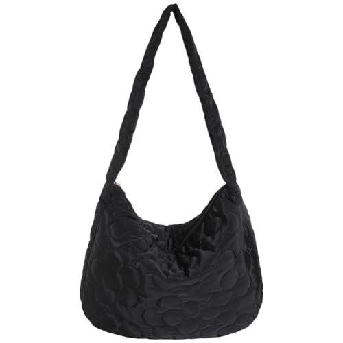 TIAASTAP Gesteppte Umhängetasche für Damen Puffer Bag Leicht Puffer Tote Bag mit Reißverschluss Groß Faltbare Gesteppte Crossbody Schultertasche Hobo Bag Stepptasche zum umhängen von TIAASTAP