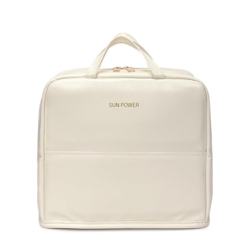 TIAASTAP Groß Kosmetiktasche wasserdichte Kunstleder – Kulturtasche Make up Organizer Tasche mit Mesh-Innenfächern | Schminktasche Kosmetikkoffer Geschenke für Frauen Mädchen von TIAASTAP