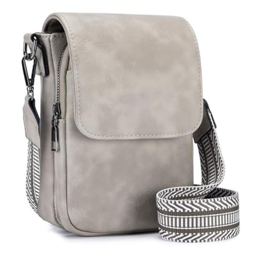 TIAASTAP Handytasche zum Umhängen – kleine Crossbody Bag Damen Handy Umhängetasche für die meisten Handys bis zu 6,7 Zoll, PU Leder Handtasche Crossbag Bodybag mit Breitem Schultergurt von TIAASTAP