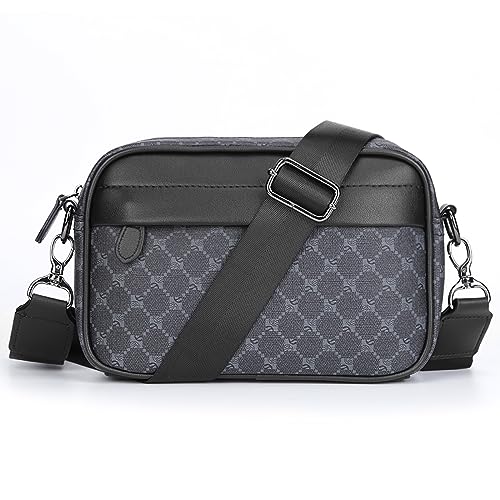 TIAASTAP Klein Umhängetasche für Herren, PU Leder Herrentasche zum Umhängen, Messenger-bags Schultertasche Herren, wasserdicht kleiner Rucksack für Arbeit Reisen, herren-schultertaschen von TIAASTAP