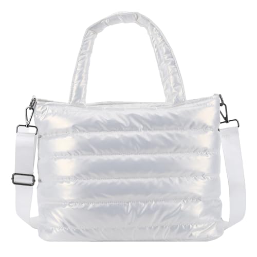 TIAASTAP Puffer Tote Bag für Damen Gesteppte Puffy Handtasche Damen Groß Umhängetasche Stepptasche Leicht Schultertasche Shopper Damen Groß Crossbody Bag Gesteppte Tasche mit Reißverschluss von TIAASTAP