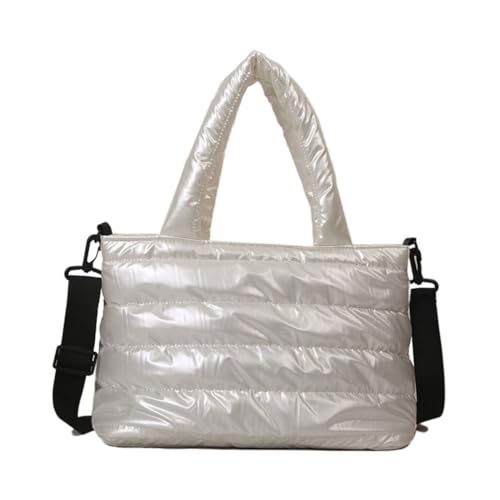 TIAASTAP Puffer Tote Bag für Damen Gesteppte Puffy Handtasche Damen Groß Umhängetasche Stepptasche Leicht Schultertasche Shopper Damen Groß Crossbody Bag Gesteppte Tasche mit Reißverschluss von TIAASTAP