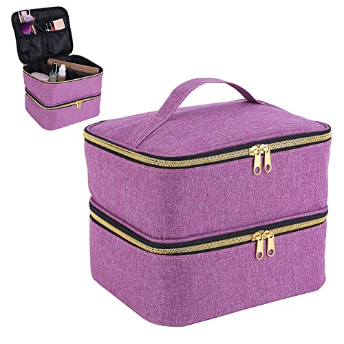 TIAASTAP Schminkkoffer Damen Doppellagige Make up Organizer Reise Kosmetiktasche Kosmetikkoffer mit Nagellack Aufbewahrung(30 Fächer) Schminkkoffer Leer Schmink Organizer Make up Tasche von TIAASTAP