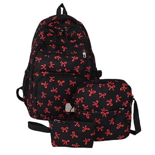 TIAASTAP Schulranzen Mädchen mit Schleife, 5.klasse Schultaschen-Sets Rucksack Schule Teenager Kinder ab 8 Jahre Japanese School Bag Schulrucksack Teenager Mädchen Schultasche von TIAASTAP