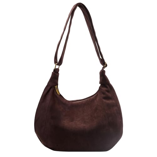 TIAASTAP Shopper Tasche Wildlederimitat Handtasche Damen klein Hobo Bag Vintage Schultertasche Beuteltasche für Everyday und Uni y2k Shoulder Bag Women von TIAASTAP