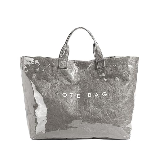 TIAASTAP Tote Bag Damen Groß PVC Handtasche Shopper Tasche Groß Handbags Henkeltaschen Schultertasche Damen Gross Beuteltasche Tragetasche Shopper Bag Arbeitstasche von TIAASTAP