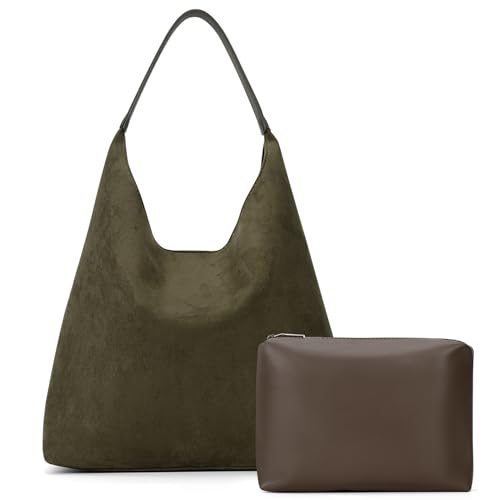 TIAASTAP Tote Bag Wildlederimitat Handtasche Damen Groß Shopper Tasche Shoulder Bag Uni Hobo Tasche Gross Schultertasche Slouchy Beuteltasche Damen-Shopper von TIAASTAP