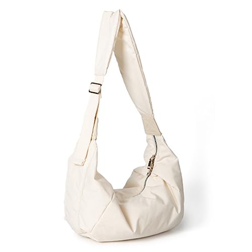 TIAASTAP Umhängetasche Damen Große Kapazität Crossbody Bag Damen Breiter Gurt Nylon Schultertasche Handtasche mit zwei Reißverschlussschieber, Einfarbig Umhängetaschen mit verstellbarer Schultergurt von TIAASTAP