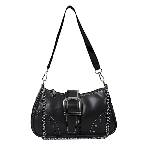 TIAASTAP Umhängetasche Damen Klein Handtasche, Leder Hobo Tasche Shoulder Bag Vintage Y2k Schultertasche mit Reißverschluss für Frauen Clutch Geldbörse Coole Sachen für Teenager Mädchen von TIAASTAP