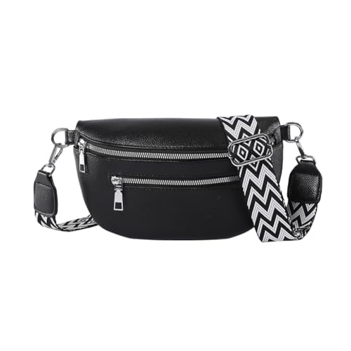 TIAASTAP Umhängetasche Damen klein Bauchtasche Damen Stylisch Brusttasche Crossbody Bag Damen Breiter Gurt Crossbag Gürteltasche Bodybag Women's Cross-body Bags von TIAASTAP