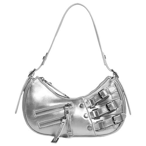 TIAASTAP Vintage y2k Tasche für Damen klein Handtasche Hobo Bag Leder Schultertasche Cute Shoulder bag Tote Bag Aesthetic Halbmond Umhängetasche Geldbörse für Teenager Mädchen Party Dating von TIAASTAP