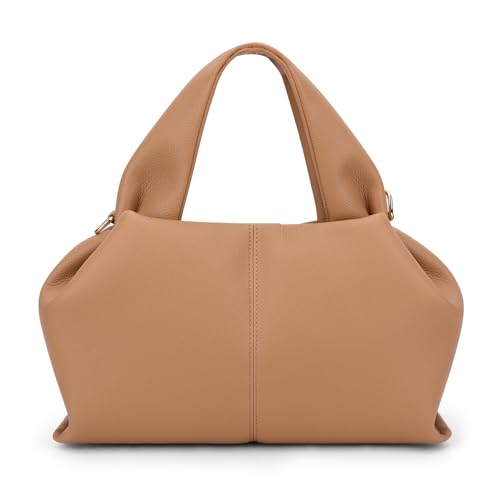 TIAASTAP kleine Handtasche für Damen Weiche Leder kleine Tasche Vintage Hobo Bag Beuteltasche Einfarbig Clutch Umhängetasche Damen klein Schultertasche Geldbörse Women's Shoulder Bag von TIAASTAP