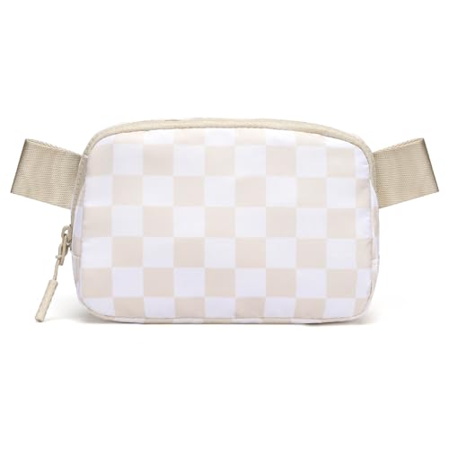 TIAASTAP wasserdichte Bauchtasche Damen/Herren – Karierte Gürteltasche als Brusttasche- & Hüfttasche nutzbar | Diebstahlsicheres Crossbody Bag Festival-Outfit Accessoire von TIAASTAP
