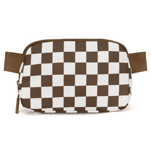 TIAASTAP wasserdichte Bauchtasche Damen/Herren – Karierte Gürteltasche als Brusttasche- & Hüfttasche nutzbar | Diebstahlsicheres Crossbody Bag Festival-Outfit Accessoire von TIAASTAP