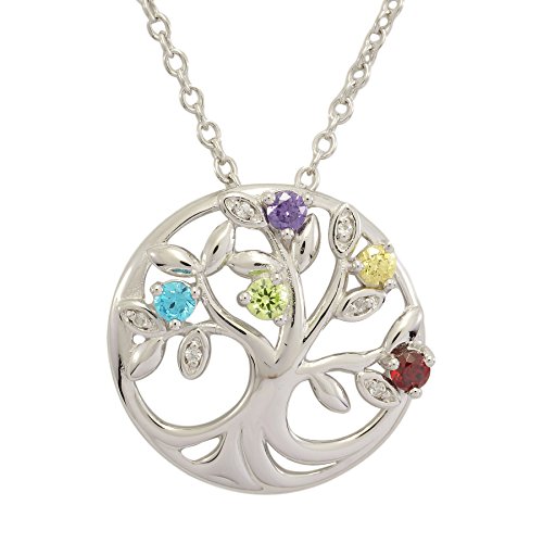 TIAMIA Damen - 925 Sterling-Silber Silber Rundschliff mehrfarbig Oxyde de Zirconium von TIAMIA