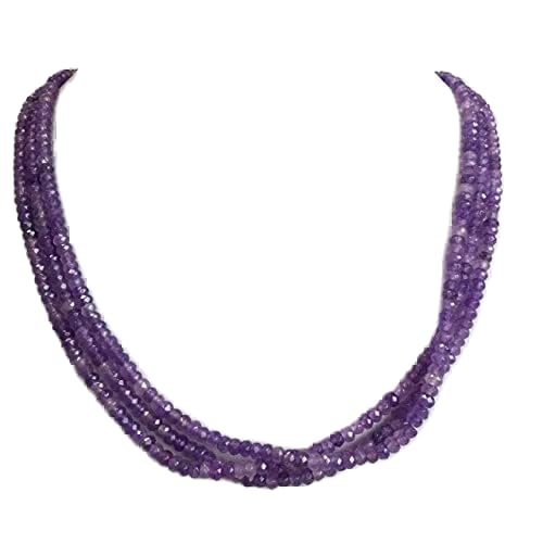 TIANHEY 3 * 4 mm facettierte grüne Aventurin-Halskette für Frauen, natürliche facettierte Jadestein-Perlenkette, Halsband, Abakus, Damenschmuck von TIANHEY