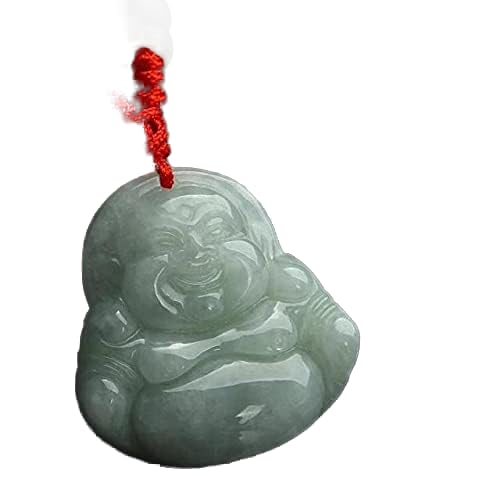 TIANHEY Echter natürlicher Buddha-Jade-Anhänger für Männer und Frauen, zertifizierter Jadestein, Guan-Yin-Anhänger, Charms, Schmuck, Lady Jadeit, Amulett, Geschenke, Schwarz von TIANHEY