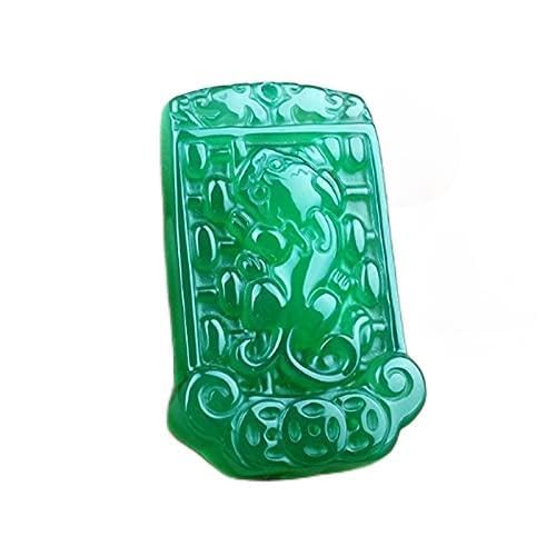 TIANHEY Grüner Jade Lucky Pixiu Anhänger Männer Frauen Chrysopras Mode Charms Schmuck Zertifizierter Jadestein Amulett Geschenke von TIANHEY