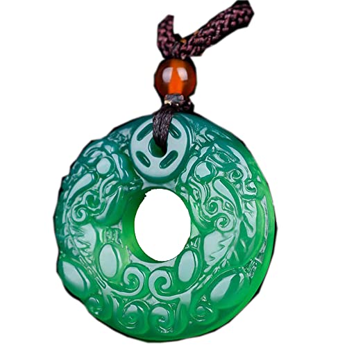 TIANHEY Jade-Anhänger-Halskette, handgeschnitzte Jade-Anhänger, Halsketten für Männer und Frauen, Jade-Schmuck von TIANHEY