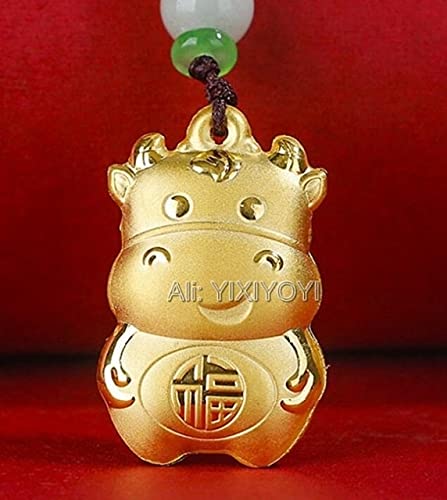 TIANHEY Schöne massive Gold eingelegte chinesische Münze Buddha Herz Sutra Guanyin Pixiu Segen Amulett Anhänger Halskette Charm Geschenk Schmuck von TIANHEY