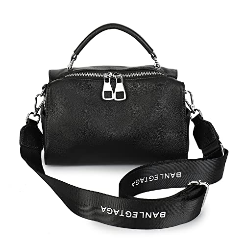 Modisches Design Boston Handtasche Damen Tragetaschen Trendy Lady Crossbody Top Handle Taschen Echtes Weiches Leder Große Kapazität Multifunktion Reißverschluss Schultertasche, Schwarz , 23 von TIANHONGDAISHU