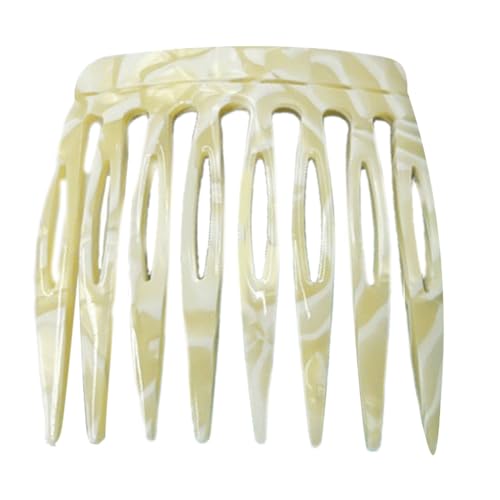 TIANQUXNGI 1 x Seitenkämme im französischen Stil mit Acetat-Finish, kleine Haarspange, Haarzubehör für Frauen, sicheres Styling von TIANQUXNGI