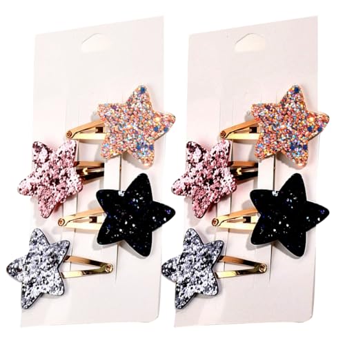 TIANQUXNGI Entzückende glitzernde Haarspange für Mädchen, Stern-Haarspangen, glitzernde, handgefertigte Haarnadeln, schöne Haarnadeln von TIANQUXNGI