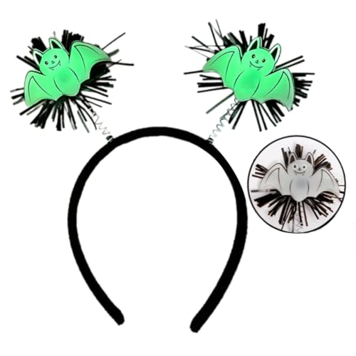 TIANQUXNGI Fluoreszierende Fledermaus-Kopfbedeckung, Cartoon-Haarschmuck, Kopfschmuck, Ornament für Halloween-Partys und Cosplay-Veranstaltungen von TIANQUXNGI