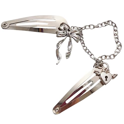 TIANQUXNGI Haarspange mit Quasten, Schleife, für Mädchen, Metall-Haarspange, Seitennadel, Haarstyling-Werkzeug, 2000er-Jahre, Haarstyling-Dekoration TIANQUXNGI Haarspange mit Quasten, Schleife, für Mädchen, Metall-Haarspange, Seitennadel, Haarstyling-Werkzeug, 2000er-Jahre, Haarstyling-Dekoration von TIANQUXNGI