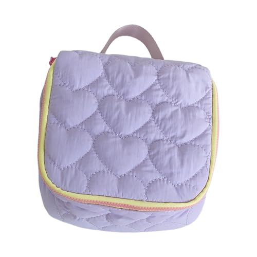 TIANQUXNGI Kosmetik-Organizer mit Herzmuster, für Reisen oder den täglichen Gebrauch, geräumige Make-up-Tasche mit Reißverschluss und Griff, A TIANQUXNGI Kosmetik-Organizer mit Herzmuster, für Reisen oder den täglichen Gebrauch, geräumige Make-up-Tasche mit Reißverschluss und Griff, A von TIANQUXNGI