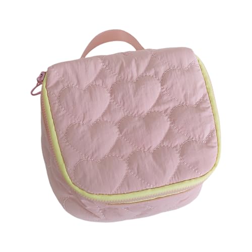TIANQUXNGI Kosmetik-Organizer mit Herzmuster, für Reisen oder den täglichen Gebrauch, geräumige Make-up-Tasche mit Reißverschluss und Griff, B TIANQUXNGI Kosmetik-Organizer mit Herzmuster, für Reisen oder den täglichen Gebrauch, geräumige Make-up-Tasche mit Reißverschluss und Griff, B von TIANQUXNGI