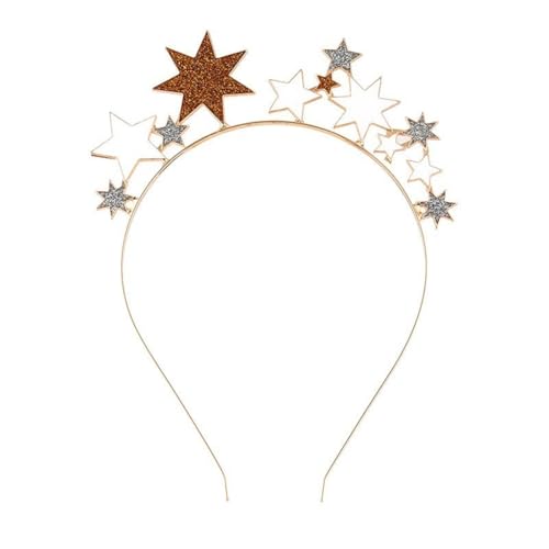 TIANQUXNGI Sparkling Star Haarband Damen Mode Kopfbedeckung Weihnachten Party Kopfbedeckung für Feiern Festivals von TIANQUXNGI