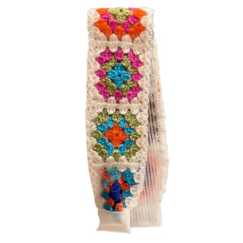 TIANQUXNGI Strick-Haarband im Vintage-Stil, Blumenmuster, mit verstellbarem Verschluss, für Erwachsene für Sport und Partys von TIANQUXNGI