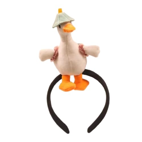 TIANQUXNGI Whimsy Duck Stirnband Lustige Kopfbedeckung Haarbänder Kopfbedeckung Auffällige Haarbänder Geburtstag Party von TIANQUXNGI