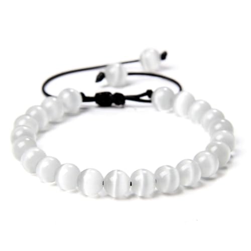 TIANXIAOQWE Katzenauge Stein Sommer Handstring Pullover mit Damen Armband Verstellbar Handgewebt, Stein Holz, Kristall TIANXIAOQWE Katzenauge Stein Sommer Handstring Pullover mit Damen Armband Verstellbar Handgewebt, Stein Holz, Kristall von TIANXIAOQWE