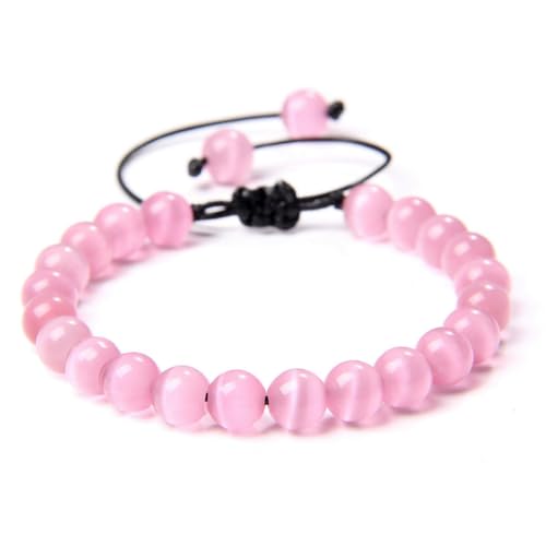 TIANXIAOQWE Katzenauge Stein Sommer Handstring Pullover mit Damen Armband Verstellbar Handgewebt, Stein Holz, Kristall TIANXIAOQWE Katzenauge Stein Sommer Handstring Pullover mit Damen Armband Verstellbar Handgewebt, Stein Holz, Kristall von TIANXIAOQWE