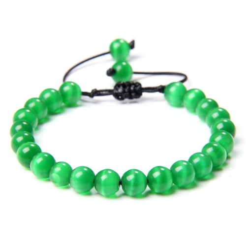 TIANXIAOQWE Katzenauge Stein Sommer Handstring Pullover mit Damen Armband Verstellbar Handgewebt, Stein Holz, Kristall TIANXIAOQWE Katzenauge Stein Sommer Handstring Pullover mit Damen Armband Verstellbar Handgewebt, Stein Holz, Kristall von TIANXIAOQWE