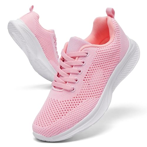 TIANZEBEN Damen Turnschuhe Sportschuhe Laufschuhe Sneaker Tennis Running Walking Schuhe Straßenlaufschuhe Fashion Leichtgewichts Atmungsaktiv Outdoor Schuhe Rot 41 von TIANZEBEN