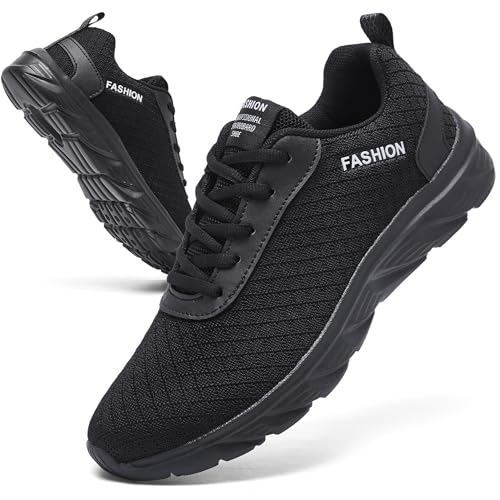 TIANZEBEN Herren Schuhe Turnschuhe Sportschuhe Laufschuhe Tennis Jogging Walkingschuhe Schuhe Fitness Leichtgewichts Atmungsaktiv Freizeit Straßenlaufschuhe Schwarz 41 von TIANZEBEN